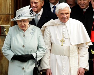 Queen Elizabeth II and Pope Benedict XVI