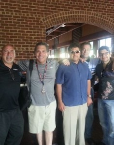 (from left to right) Frank Coconate, Joe Celozzi, Joseph Fosco, Michael Magnafichi and Tony Portillo